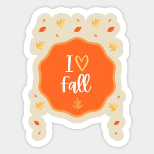 I love Fall Beautiful Design Sticker